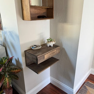Couch Arm Rest Table with Magazine Stand