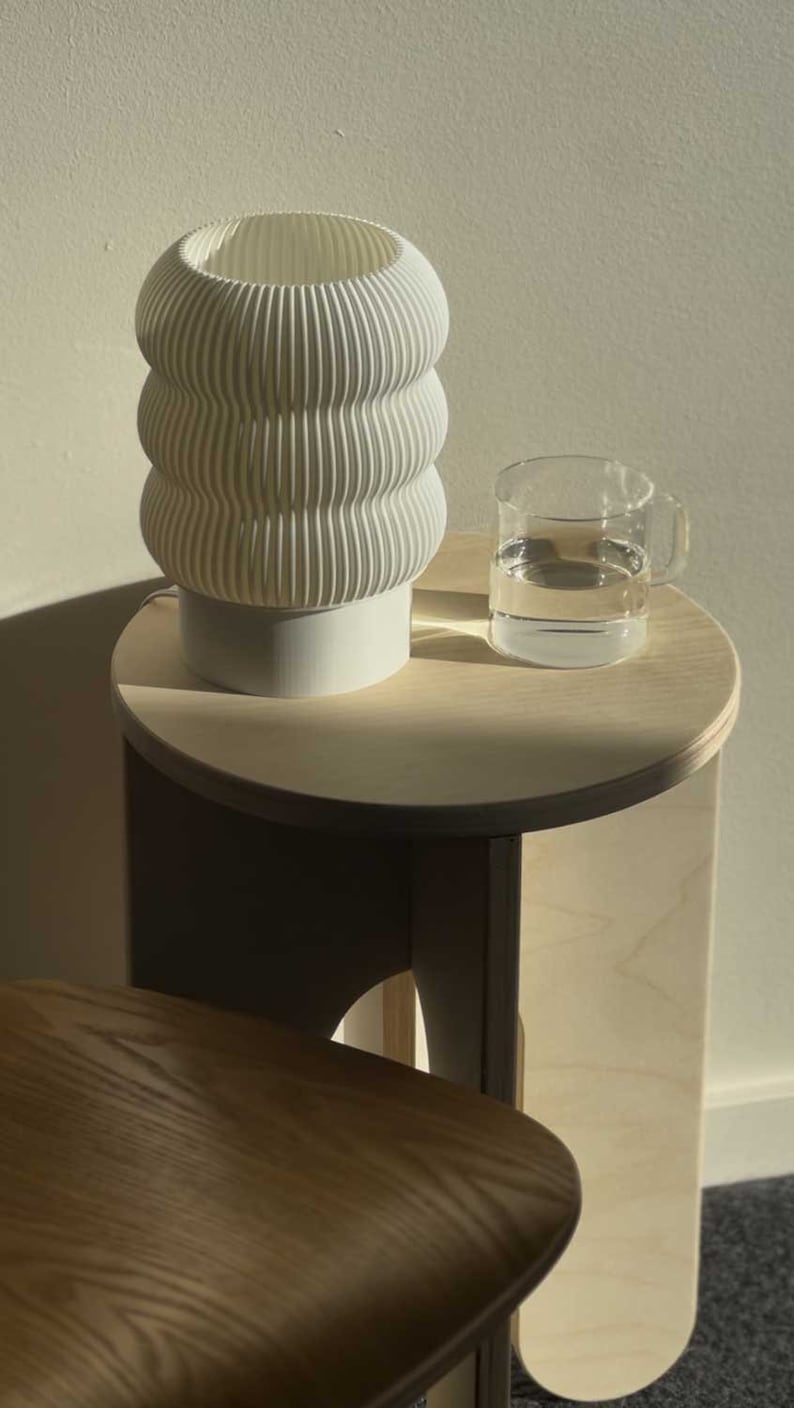 Wooden Stool. Modern Side Table